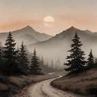 Misty Mountain II Art Print