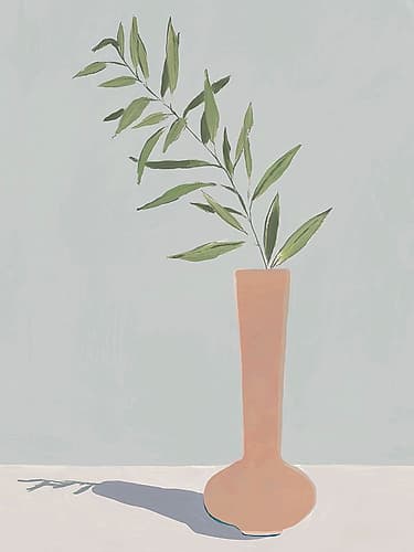 Terracotta Vase I Art Print by Aria K