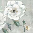 White Floral I Art Print