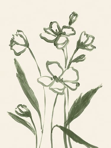 Gentle Blooms I Art Print by Aria K