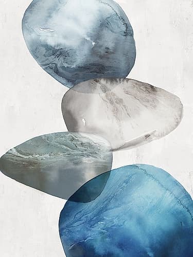 Flow of Blue II Minimalist Print