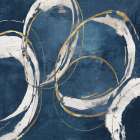 Abstract Blue Circles I Art Print