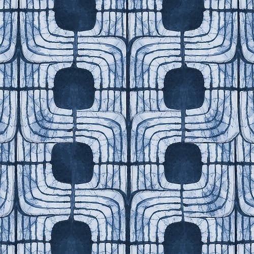 Blue Batik II Art Print
