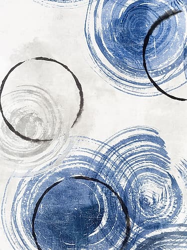 Sapphire Cosmic Dance II Abstract Art Print