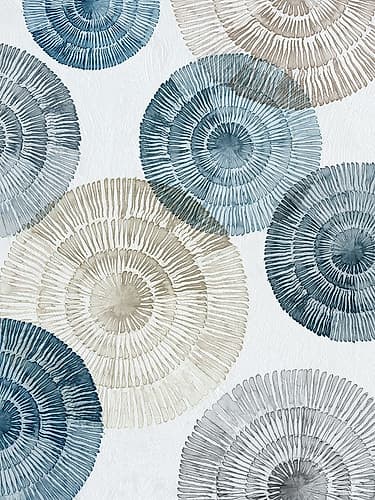 Aqua Rhythmic Reverie II Minimalist Print