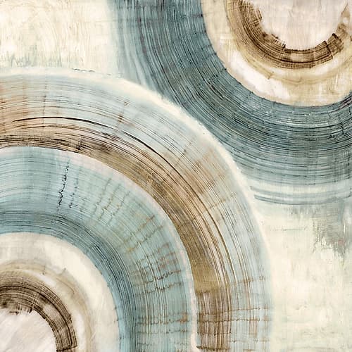 Textured Blue Circles Minimalist Print