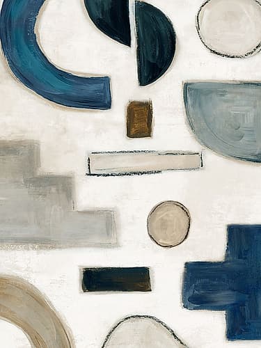 Blue Color Dance I Abstract Art Print