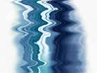 Rippled Shades of Blue and White Art Print