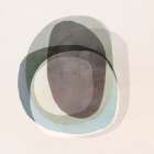 Overlapping Echoes in Soft Hues Art Deco Print