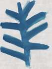 Blue Brushstroke Branch Design Art Print