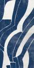 Curved Patterns in Blue and White I Art Print