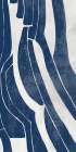 Curved Patterns in Blue and White II Minimalist Print