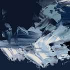 Brushstrokes of Midnight Blue Art Print