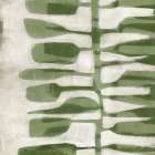 Green and White Abstract Pathways Minimalist Print