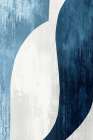 Curved Forms in Tranquil Blues II Art Print