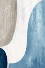 Curved Forms in Tranquil Blues III Art Print