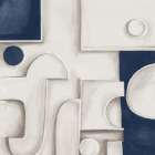 Geometric Harmony in Blue and White II Art Print