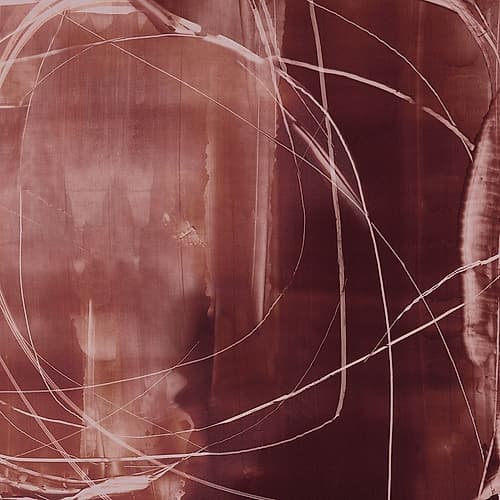 Curved Lines on Maroon Canvas I Art Print