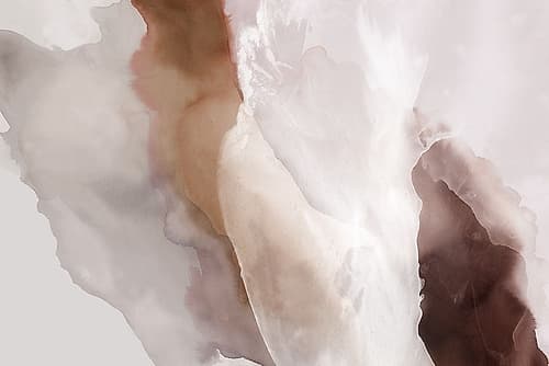 Gentle Waves of Earth Tones Aquarelle reproduction