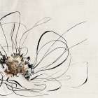 Golden Line Flower II Art Print