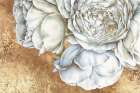 Golden Floral Damask Art Print
