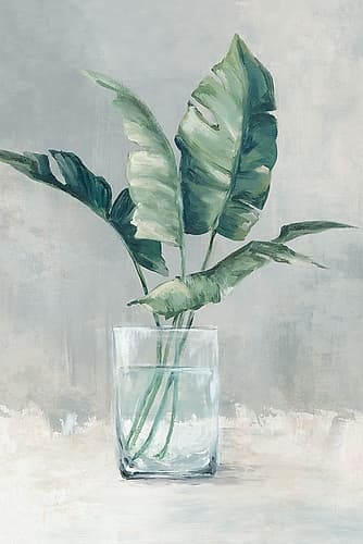 Leaves in a Glass II Minimalist Print