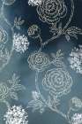 Chalk Floral Patterns on Misty Blue Art Print