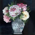 Blossoms in Ornate Vase Art Print