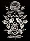 Black and White Floral Harmony Art Print