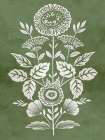 White Blossoms on Green Canvas Art Print