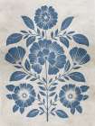 Blue Floral Harmony Art Print