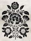 Floral Harmony in Black and White Art Print