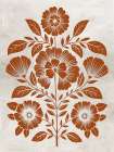 Floral Harmony on Textured Canvas Art Print