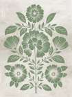 Floral Harmony in Green Tones Art Print