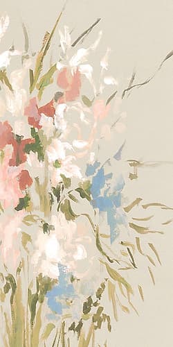 Pastel Blossoms in Gentle Breeze I Art Print by Black