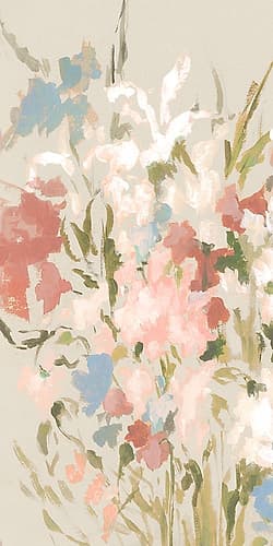 Pastel Blossoms in Gentle Breeze I Art Print by Black