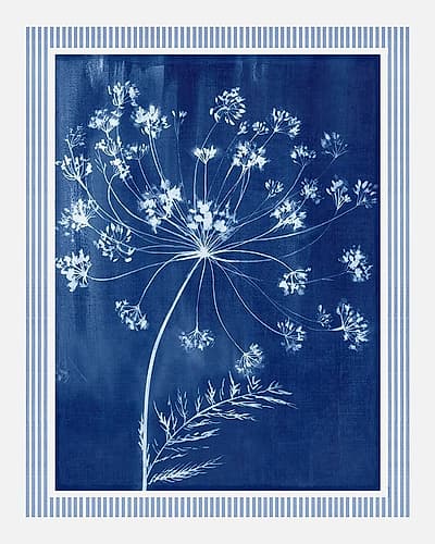 Delicate Floral in Blue Tones I Art Print