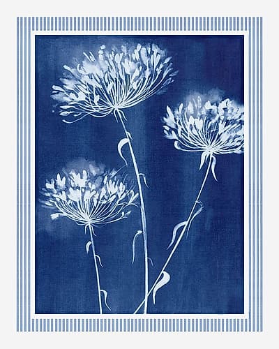 Delicate Floral in Blue Tones II Art Print