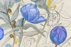 Blue Garden Whispers Art Print