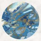 Blue Abstract Circle I Art Print