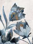 Blue Flora Bloom Art Print