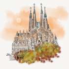 Basilica De La Sagrada Familia Art Print