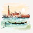 Canal Serenade Art Print