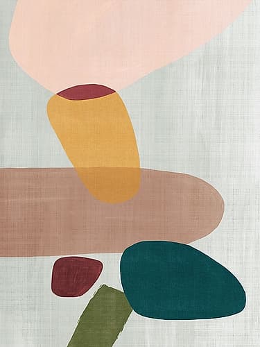 Pink Pebbles I Minimalist Print
