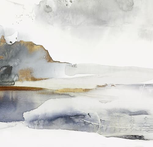 Gray Lunar I Landscape Print