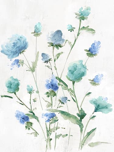 Tinted Blue Petals II Art Print