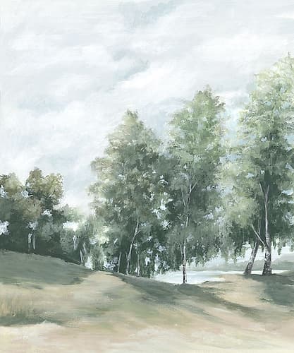 At The Cottage Landscape Print