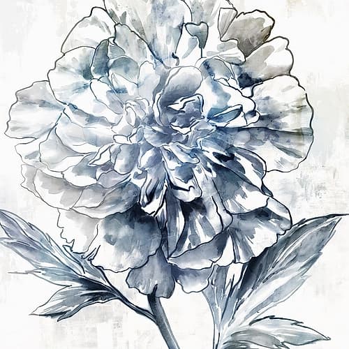 Japanese Peony II Art Print by Isabelle Z
