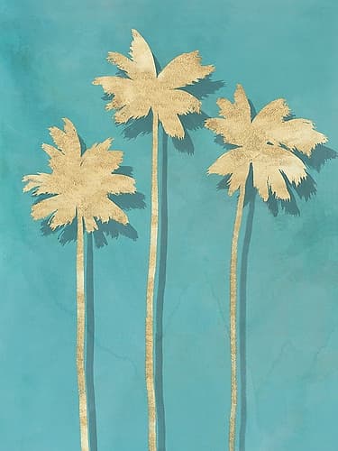 Golden Palm II Tropical Print