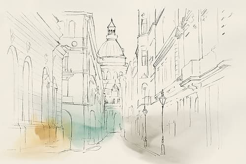 City Sketches I Classical Print
